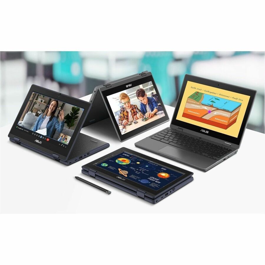 Asus Chromebook Flip CR11 CR1102FGA-YZ84T 11.6" Touchscreen Rugged Convertible 2 in 1 Chromebook - HD - Intel N-Series N100 - 8 GB - 64 GB Flash Memory - Mineral Gray CR1102FGA-YZ84T