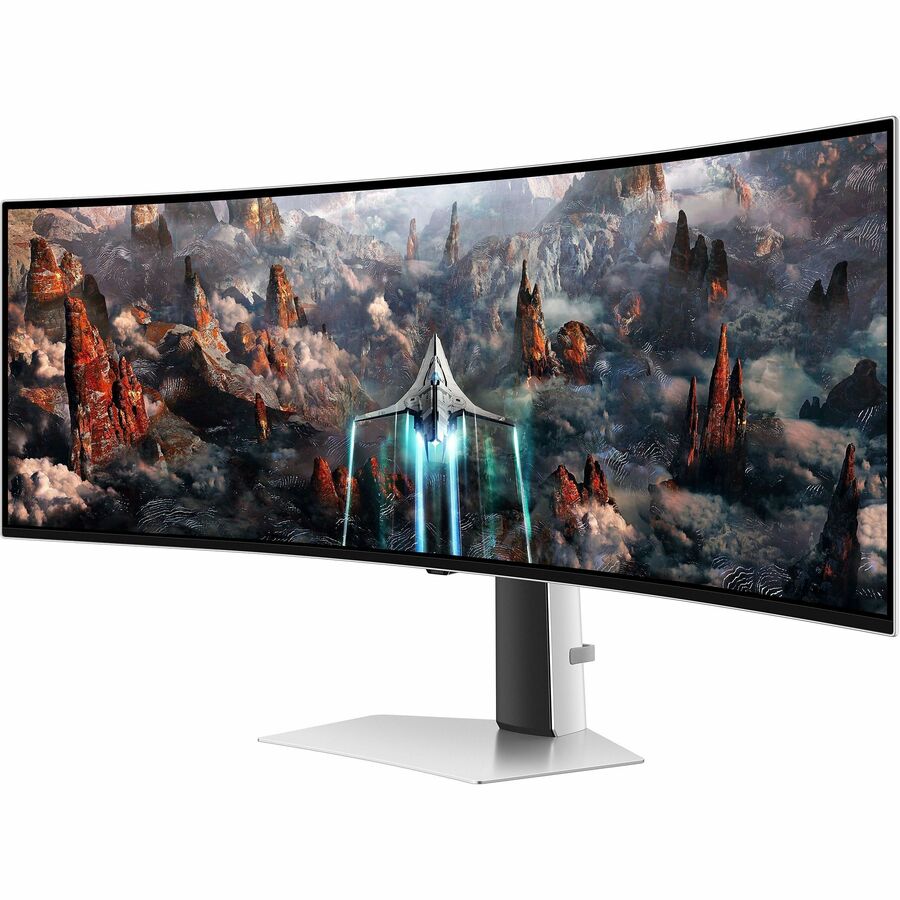 Samsung Odyssey G9 S49CG934SN 49" Class Dual Quad HD (DQHD) Curved Screen Gaming OLED Monitor - 32:9 - Silver S49CG934SN