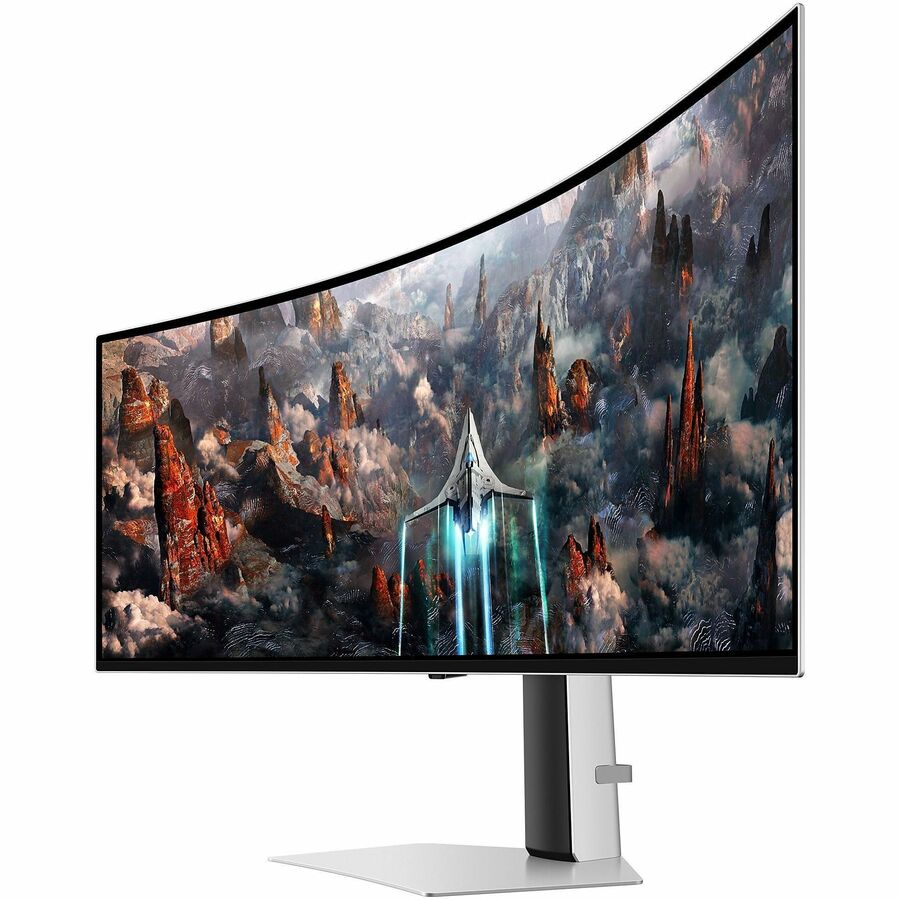 Samsung Odyssey G9 S49CG934SN 49" Class Dual Quad HD (DQHD) Curved Screen Gaming OLED Monitor - 32:9 - Silver S49CG934SN