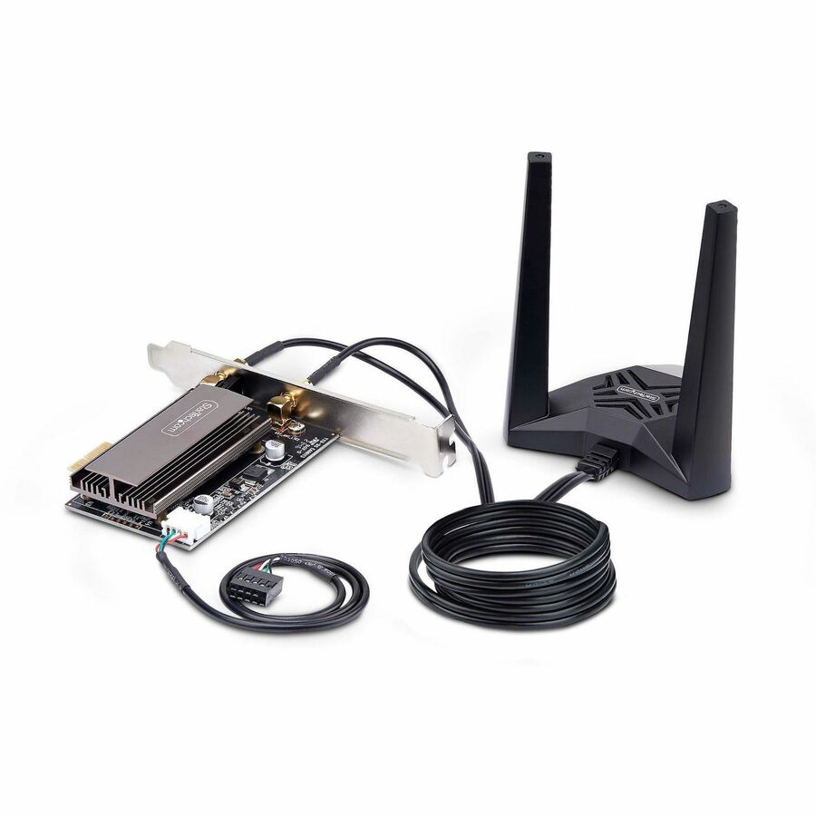 StarTech.com Wi-Fi 6E PCIe Network Card, Bluetooth 5.3, Magnetic Antenna Base, Tri-Band 802.11ax, AX5400 WiFi NIC, Windows/Linux PAX2235WIFI6ECARD