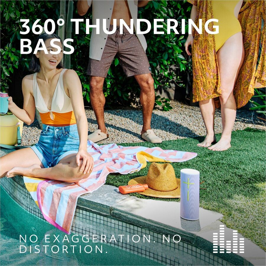 Ultimate Ears MEGABOOM 4 Portable Waterproof Bluetooth Speaker With Powerful 360-Degree Sound and Thundering Bass, Floating Speaker With 20-Hour Battery and 147ft (45m) Range, Blue 984-001989