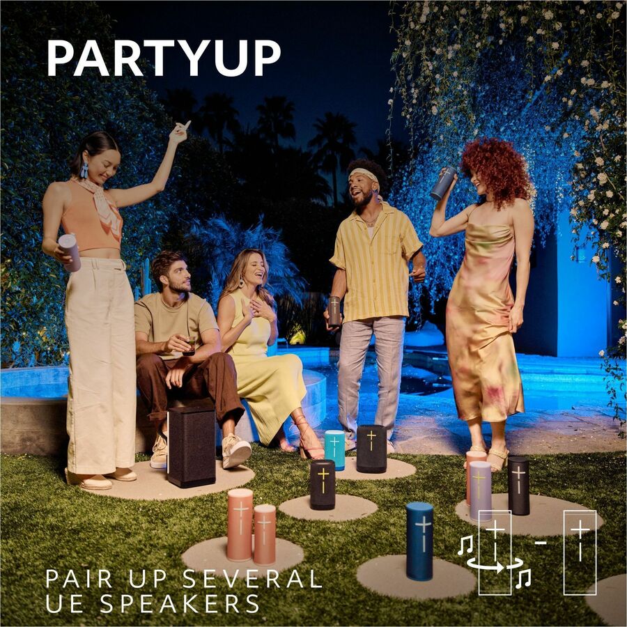 Ultimate Ears MEGABOOM 4 Portable Waterproof Bluetooth Speaker With Powerful 360-Degree Sound and Thundering Bass, Floating Speaker With 20-Hour Battery and 147ft (45m) Range, Blue 984-001989