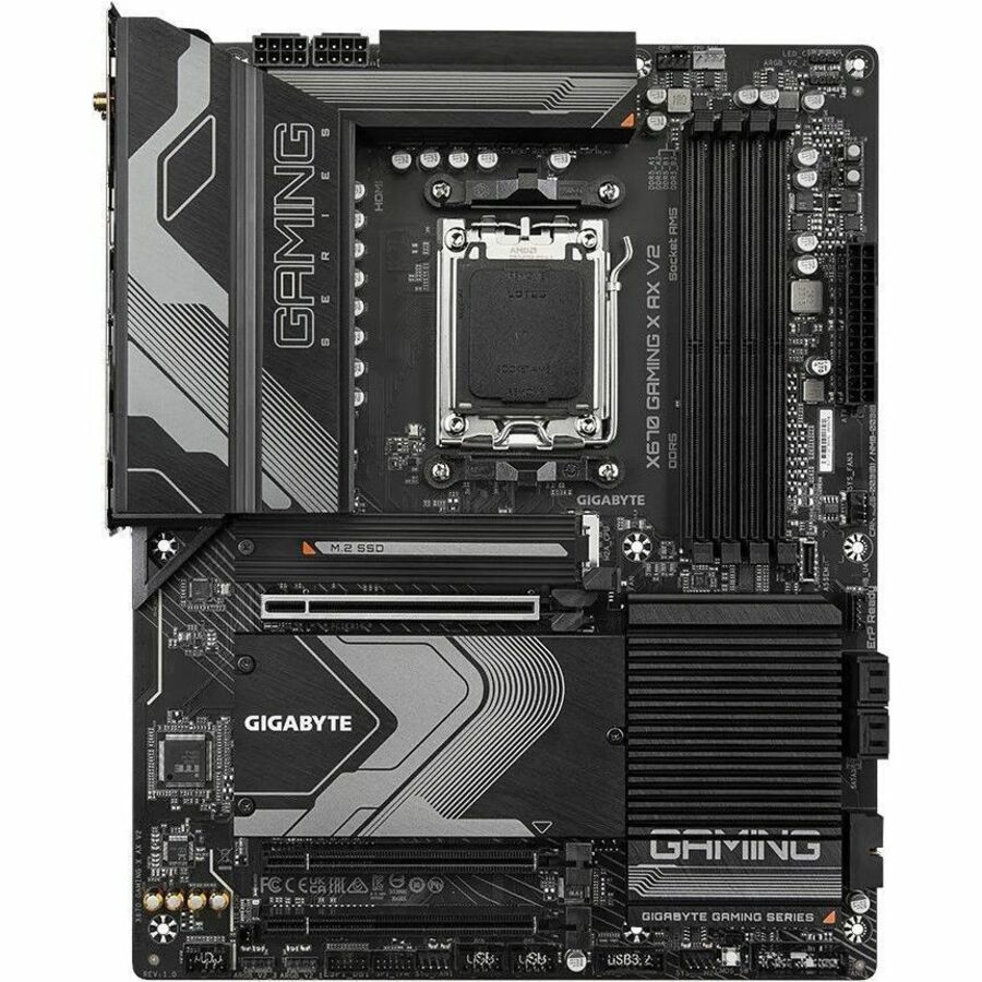 Gigabyte Ultra Durable X670 GAMING X AX V2 Gaming Desktop Motherboard - AMD X670 Chipset - Socket AM5 - ATX X670 GAMING X AX V2
