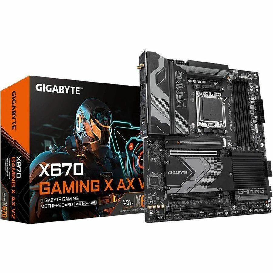 Gigabyte Ultra Durable X670 GAMING X AX V2 Gaming Desktop Motherboard - AMD X670 Chipset - Socket AM5 - ATX X670 GAMING X AX V2