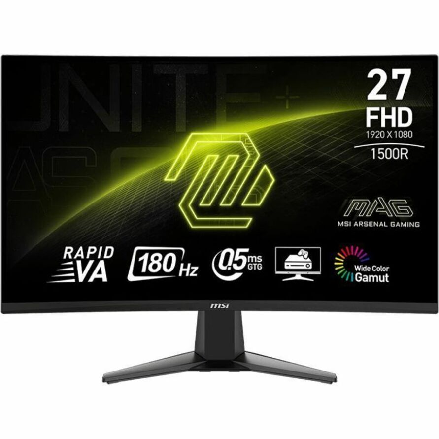 MSI MAG 27C6F 27" Class Full HD Curved Screen Gaming LED Monitor - 16:9 - Black MAG27C6F