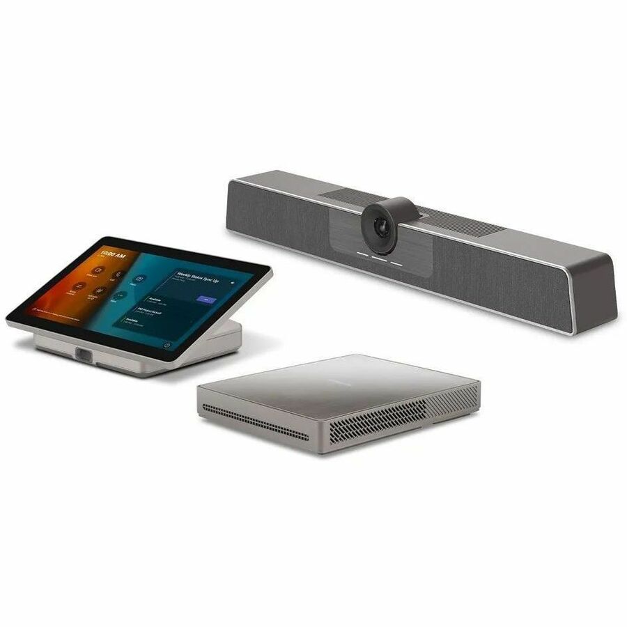 ViewSonic TeamJoin TRS10-UB Bundle Certified for Microsoft Teams Rooms includes MPC310-W31-TU Computing Engine mini-PC, MRC1010-TN 10-inch touch console, and UMB202 3-in-1 4K UHD Video Conference Camera TRS10-UB