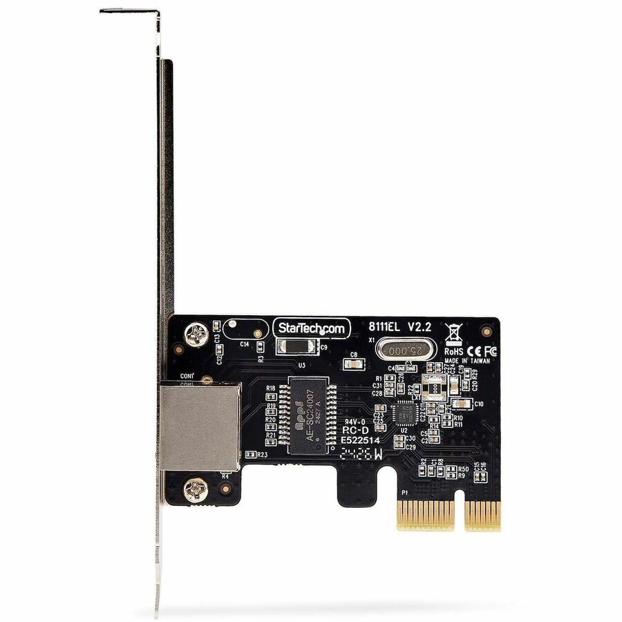 StarTech.com 1-Port Gigabit PCIe Network Adapter Card, 10/100/1000Mbps NIC, Realtek RTL8111H, TAA Compliant ST1000SPEX2T