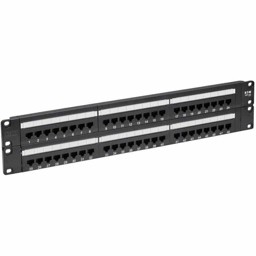 Eaton Tripp Lite Series 48-Port Cat6 Patch Panel - UTP, 110 Punch Down, RJ45, 2U, TAA N252-048