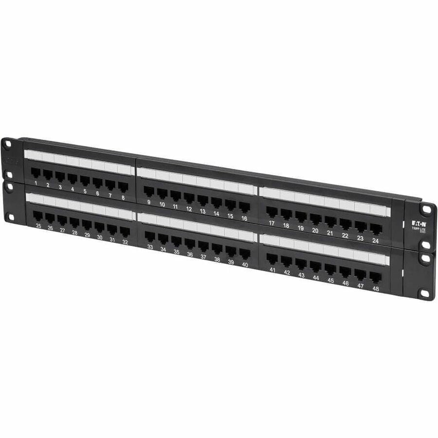 Eaton Tripp Lite Series 48-Port Cat6 Patch Panel - UTP, 110 Punch Down, RJ45, 2U, TAA N252-048