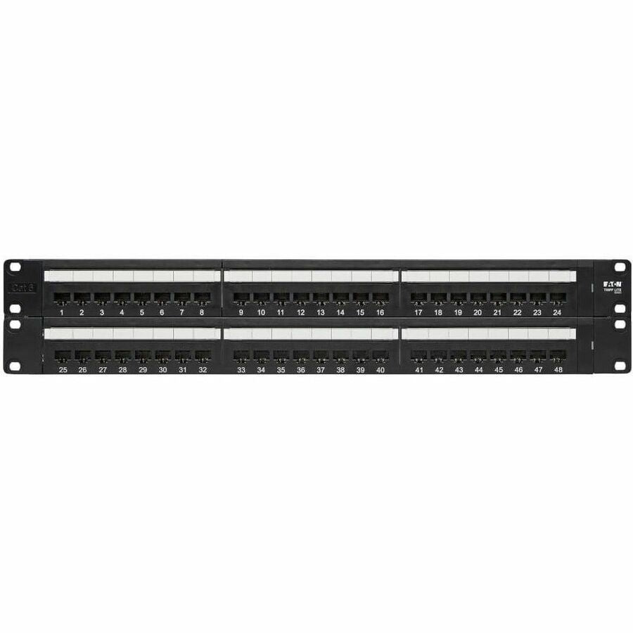 Eaton Tripp Lite Series 48-Port Cat6 Patch Panel - UTP, 110 Punch Down, RJ45, 2U, TAA N252-048