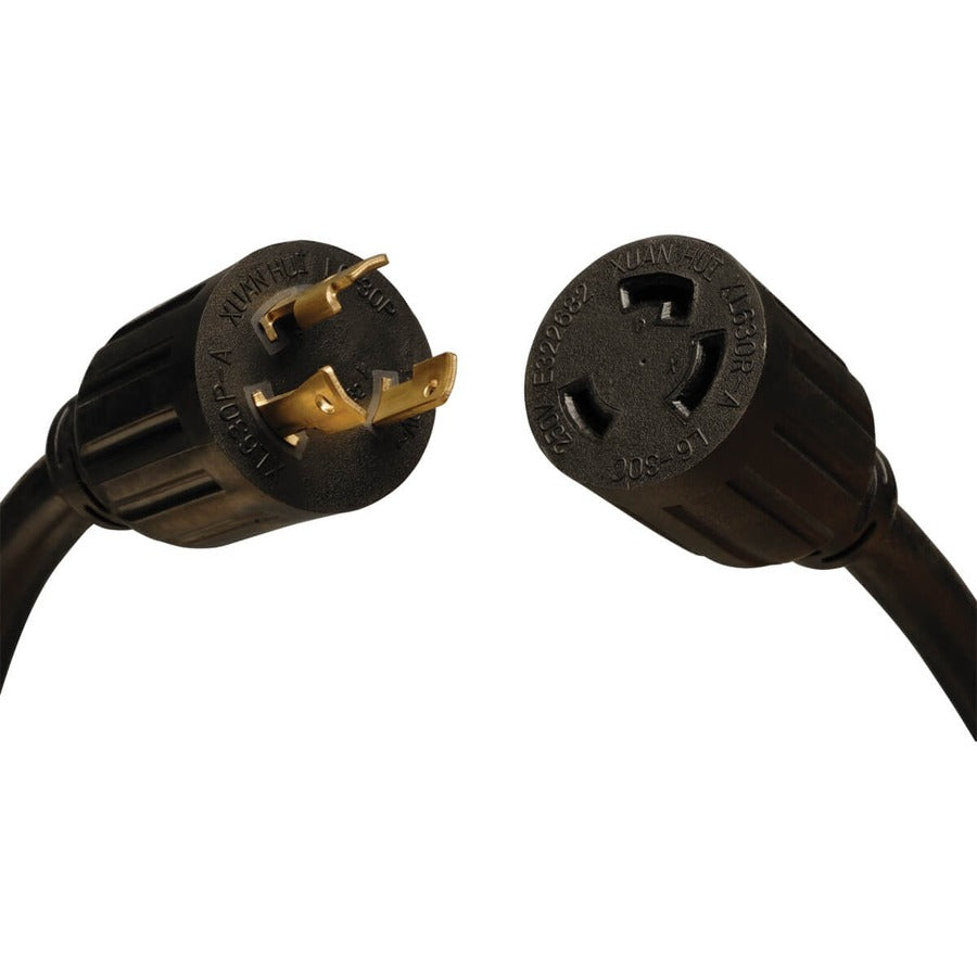 Eaton Tripp Lite Series Power Extension Cord, NEMA L6-30P to NEMA L6-30R - Heavy-Duty, 30A, 250V, 10 AWG, 8 ft. (2.43 m), Black P041-008