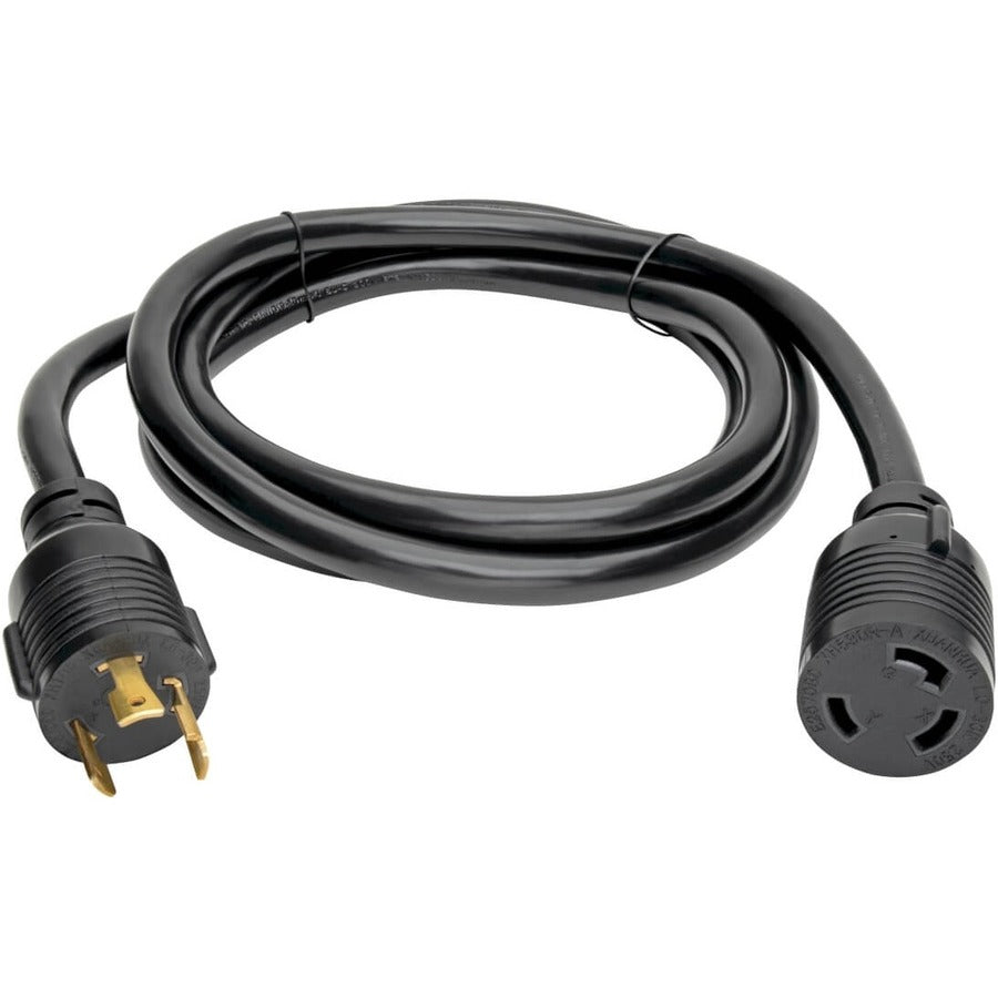 Eaton Tripp Lite Series Power Extension Cord, NEMA L6-30P to NEMA L6-30R - Heavy-Duty, 30A, 250V, 10 AWG, 8 ft. (2.43 m), Black P041-008