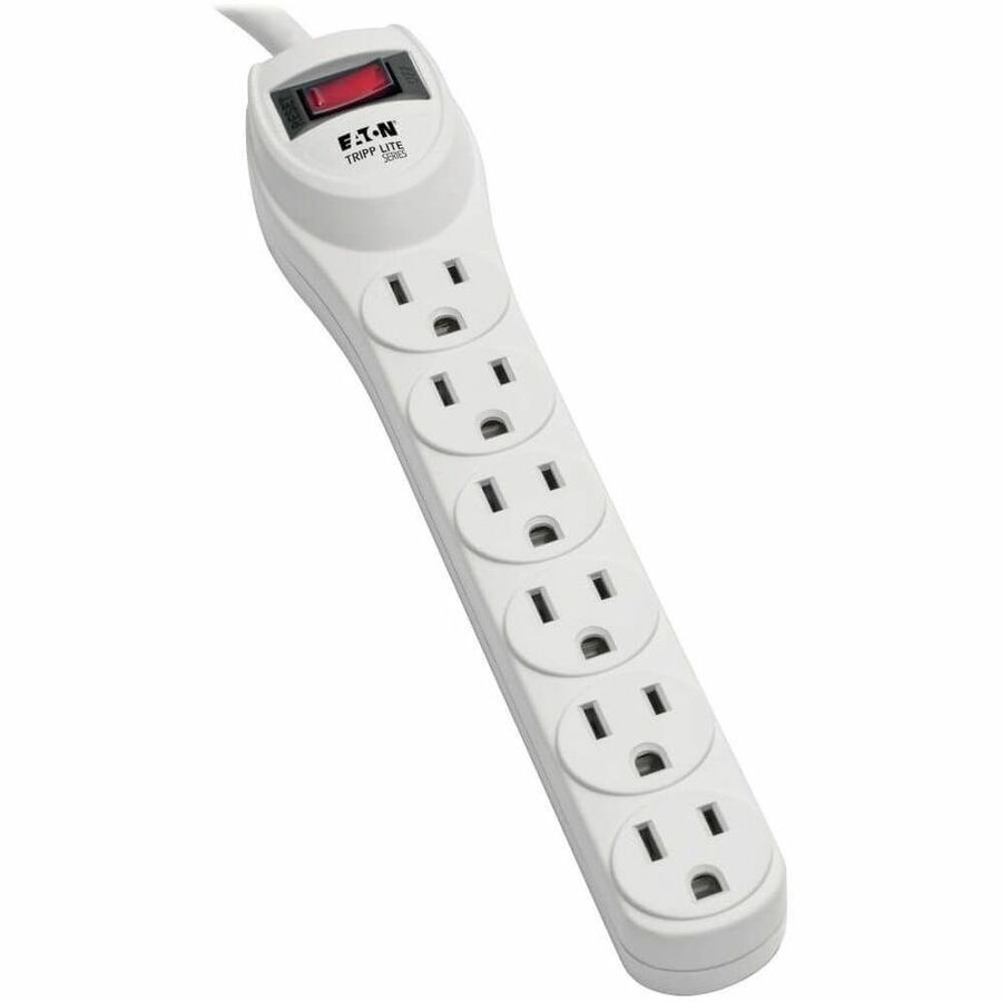 Eaton Tripp Lite Series Protect It! 6-Outlet Home Computer Surge Protector, 2 ft. (0.61 m) Cord, 180 Joules TLP602