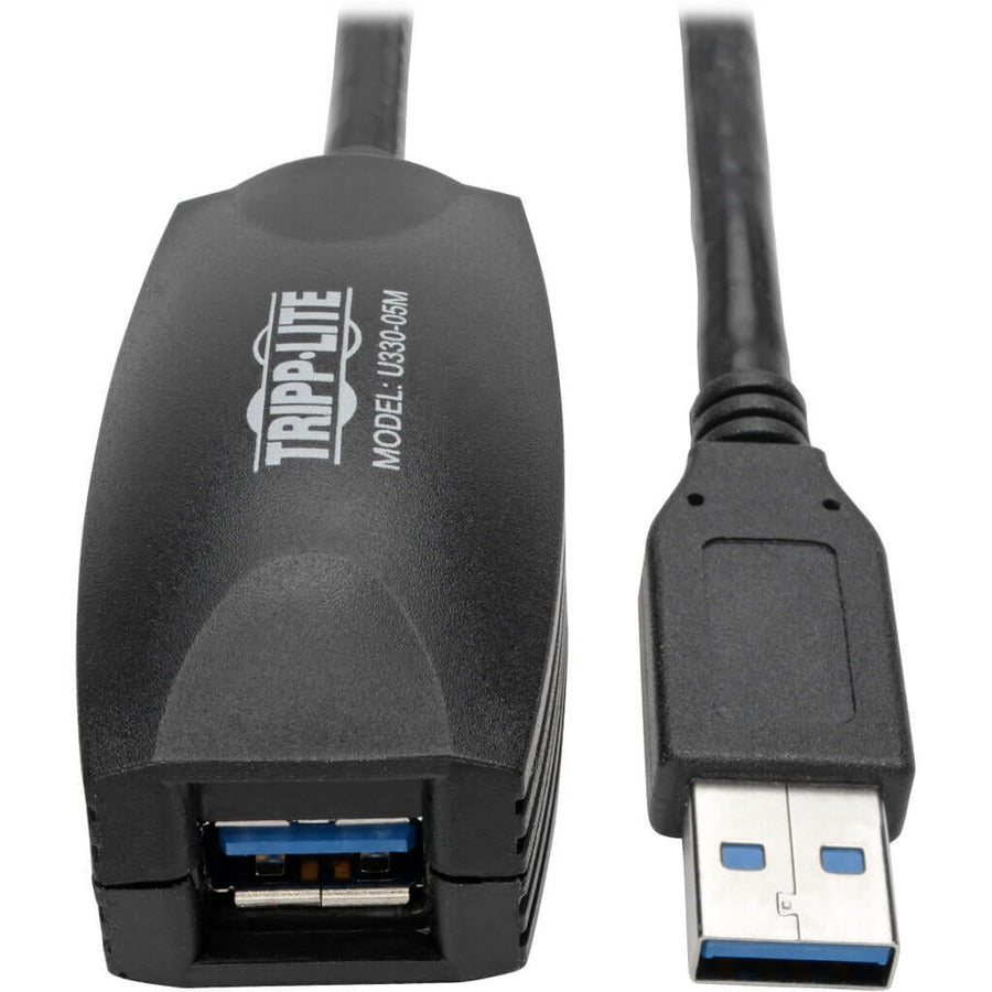Tripp Lite by Eaton USB 3.0 SuperSpeed Active Extension Repeater Cable (A M/F), 5M (16.4 ft.) U330-05M