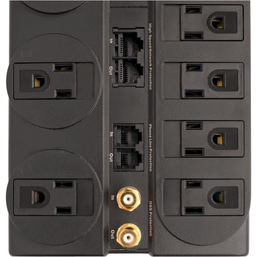 Tripp Lite by Eaton Protect It! 8-Outlet Surge Protector, 10 ft. Cord, 3240 Joules, Modem/Coax/Ethernet Protection, RJ45 TLP810NET