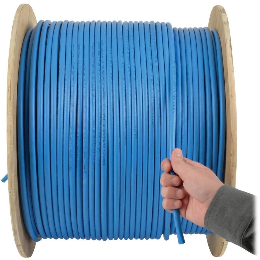 Eaton Tripp Lite Series Cat5e 350 MHz Solid Core Plenum-Rated (UTP) PVC Bulk Ethernet Cable - Blue, 1000 ft. (304.8 m) N024-01K-BL