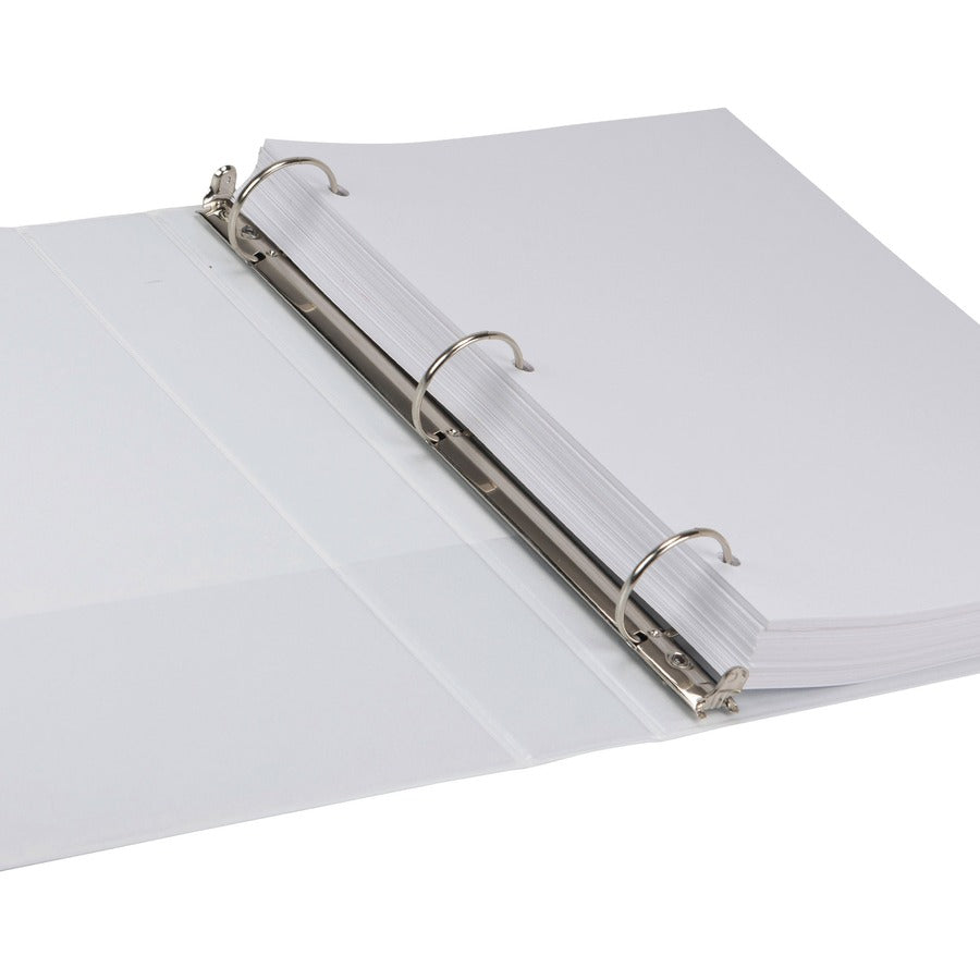 Samsill Plant-Based 1.5 Inch View Binder, 3 Ring Binder, Round Ring, Customizable, White, 4 Pack (I08957) I08957