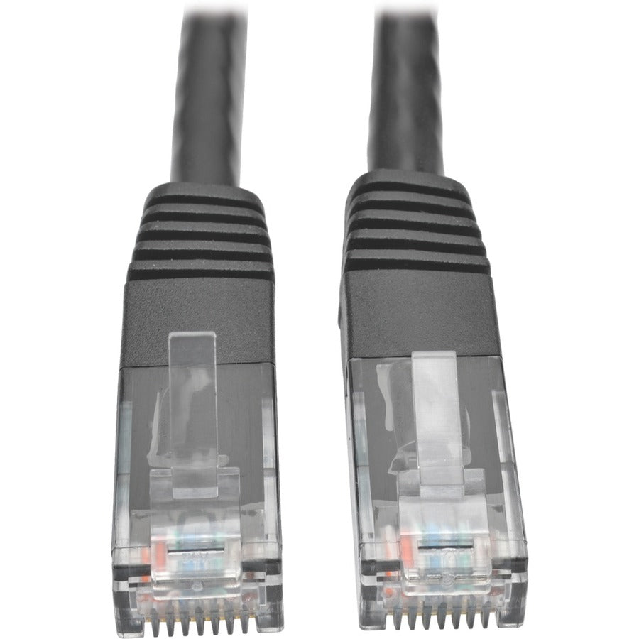 Eaton Tripp Lite Series Cat6 Gigabit Molded (UTP) Ethernet Cable (RJ45 M/M), PoE, Black, 50 ft. (15.24 m) N200-050-BK
