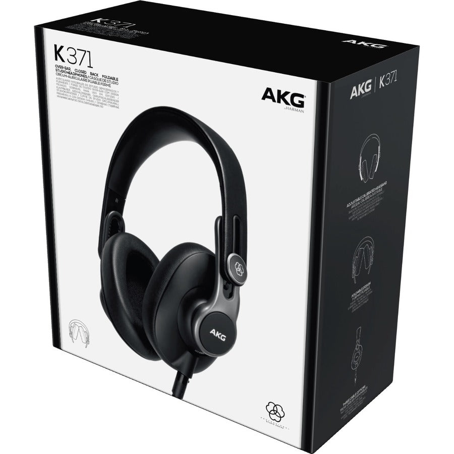 AKG K371 Over-Ear, Closed-Back Foldable Studio Headphones K371