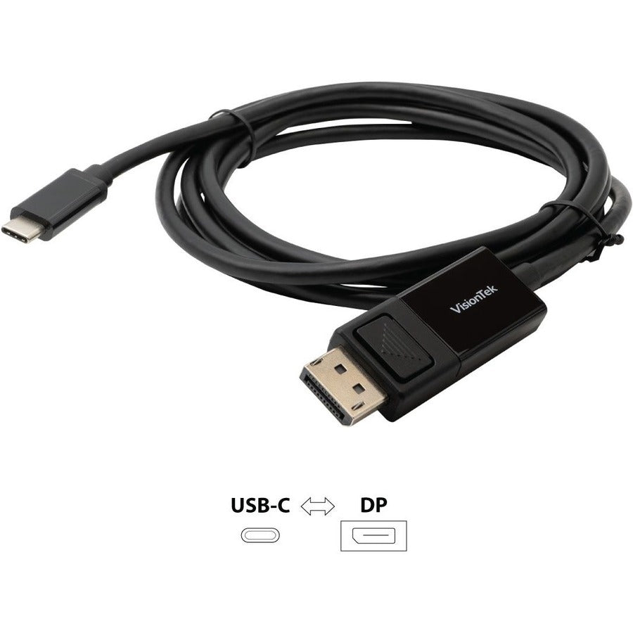 VisionTek USB-C to DisplayPort 1.4 Bi-Directional 2M Active Cable (M/M) 901288