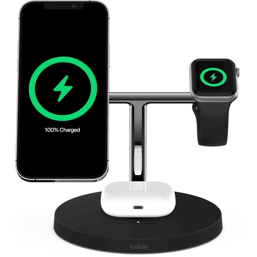 Belkin BoostCharge Pro 3-in-1 Wireless Charger with MagSafe 15W WIZ009TTBK