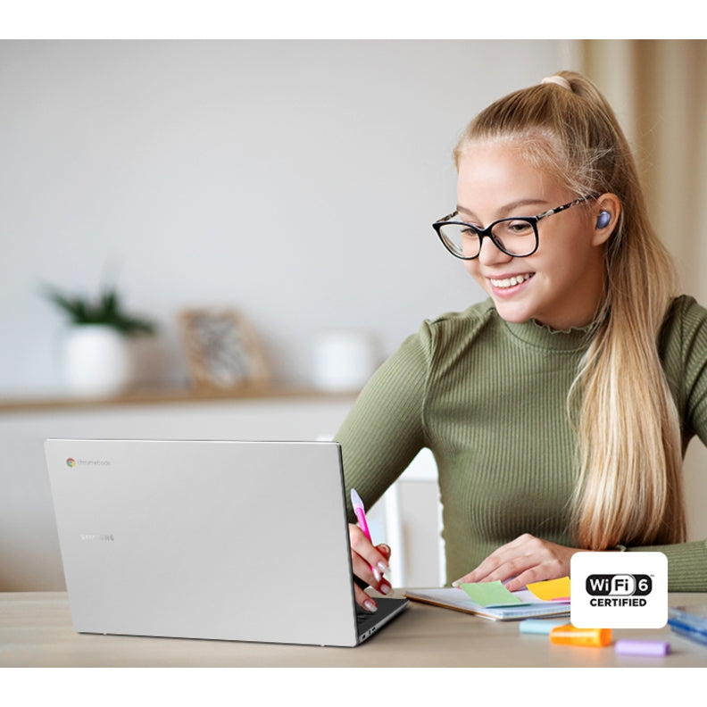 Samsung Galaxy Chromebook Go XE340XDA-KA1US 14" Chromebook - HD - Intel Celeron N4500 - 4 GB - 32 GB Flash Memory - Silver XE340XDA-KA1US