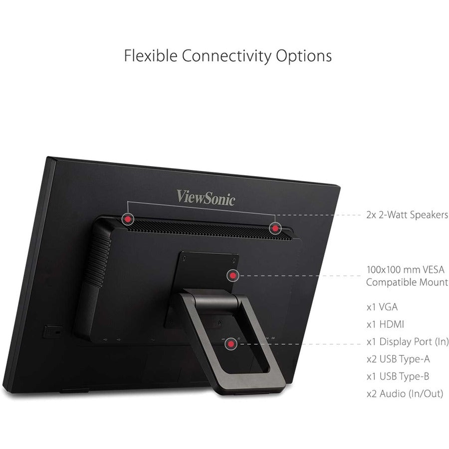 ViewSonic TD2423D 24 Inch 1080p 10-Point Multi IR Touch Screen Monitor with Eye Care HDMI, VGA, USB Hub and DisplayPort TD2423D