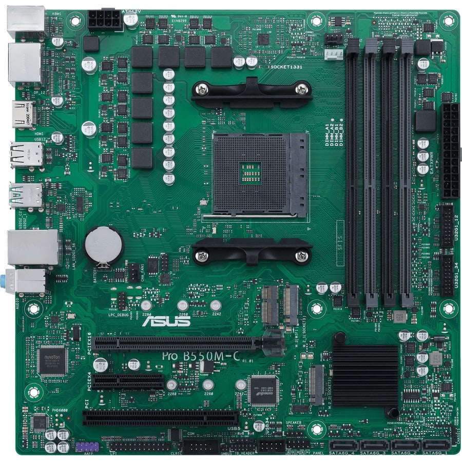 Asus PRO B550M-C/CSM Desktop Motherboard - AMD B550 Chipset - Socket AM4 - Micro ATX PRO B550M-C/CSM