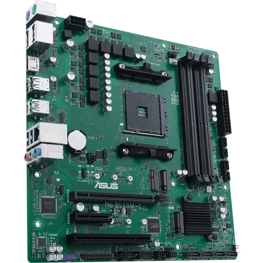 Asus PRO B550M-C/CSM Desktop Motherboard - AMD B550 Chipset - Socket AM4 - Micro ATX PRO B550M-C/CSM