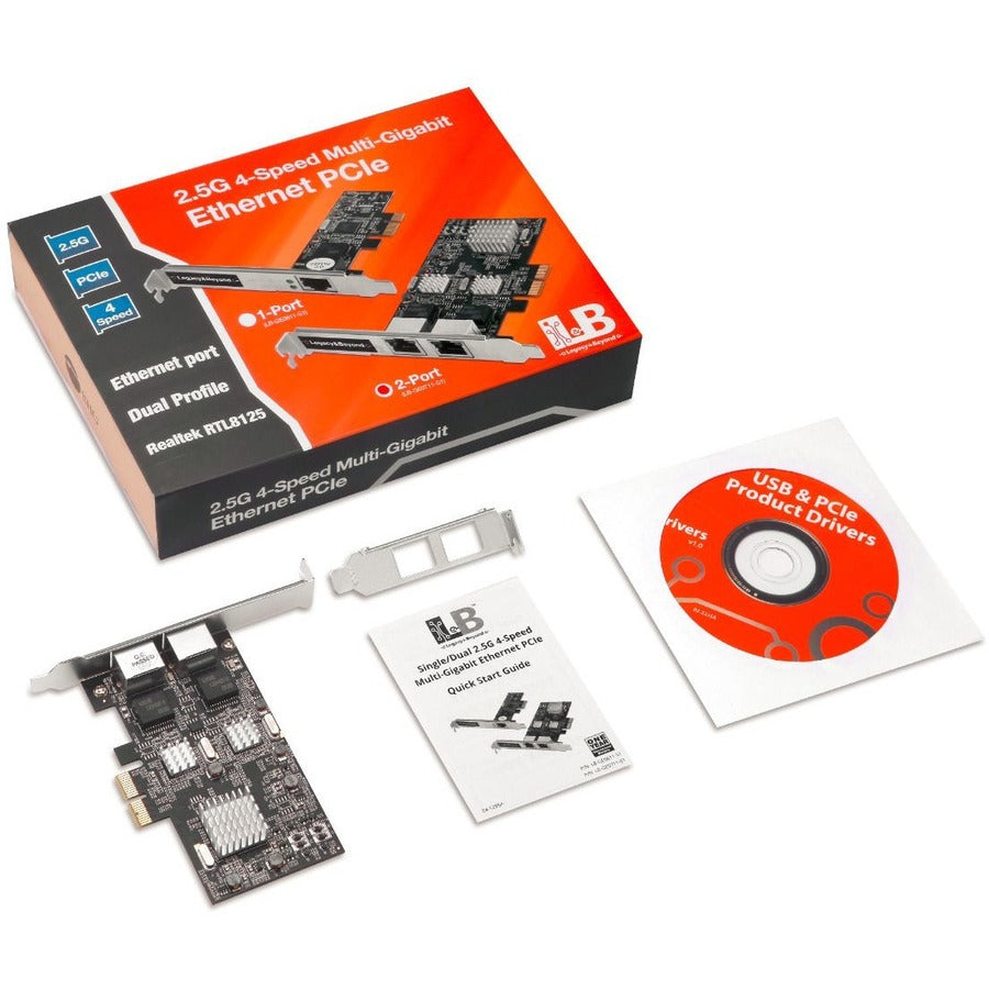 SIIG Dual 2.5G 4-Speed Multi Gigabit Ethernet PCIe Card LB-GE0711-S1