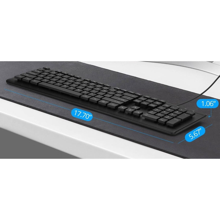 SIIG Industrial Grade Washable & Dustproof USB Multimedia Keyboard JK-US0U11-S1