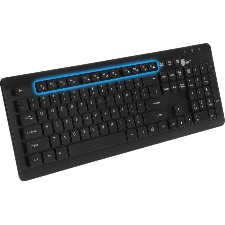 SIIG Industrial Grade Washable & Dustproof USB Multimedia Keyboard JK-US0U11-S1