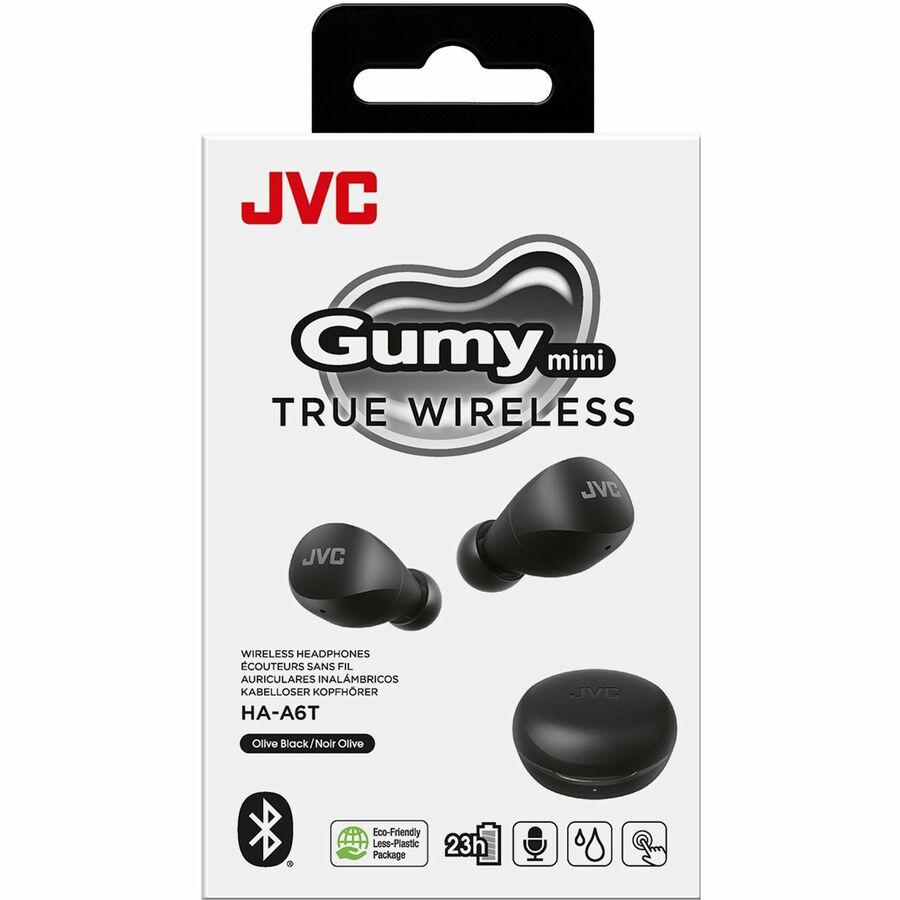 JVC HA-A6T-B Gumy Mini True Wireless Earphones - Olive Black HA-A6T-B