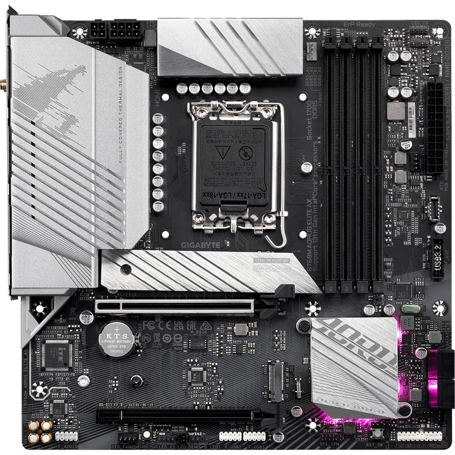 Aorus B760M AORUS ELITE AX Gaming Desktop Motherboard - Intel B760 Chipset - Socket LGA-1700 - Micro ATX B760M AORUS ELITE AX