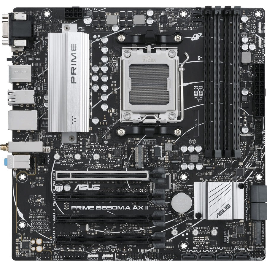 Asus Prime B650M-A AX II Gaming Desktop Motherboard - AMD B650 Chipset - Socket AM5 - Micro ATX PRIME B650M-A AX II