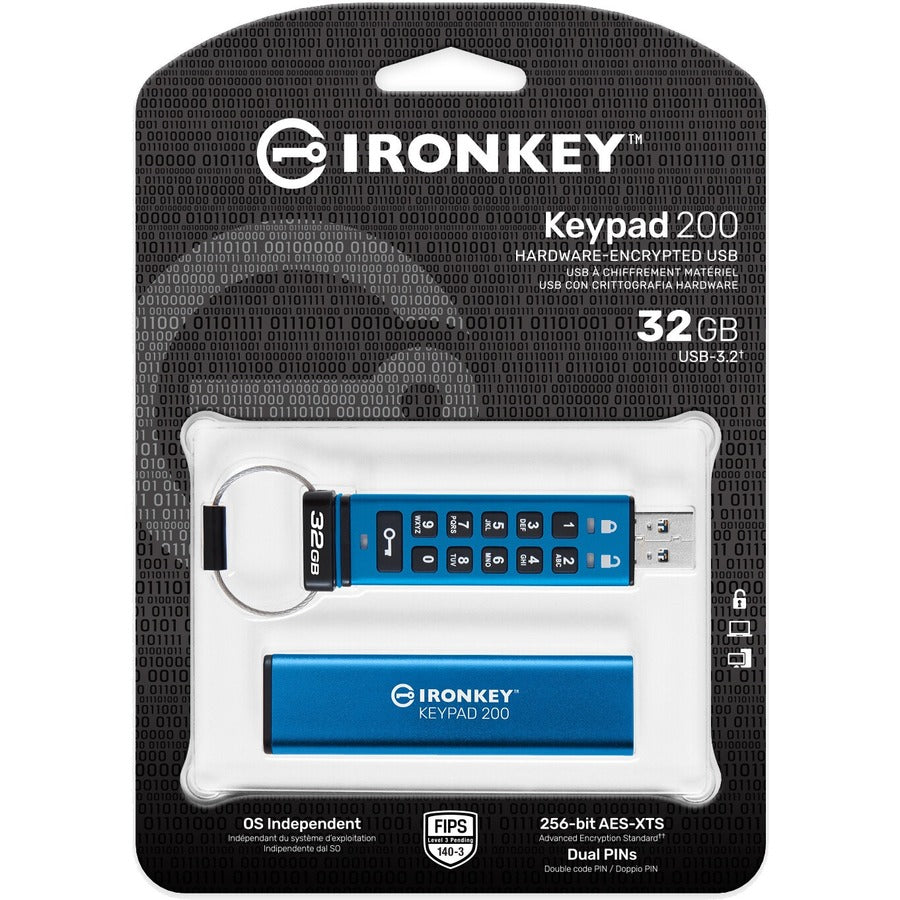 Kingston Keypad 200 32GB USB 3.2 (Gen 1) Type A Flash Drive IKKP200/32GB