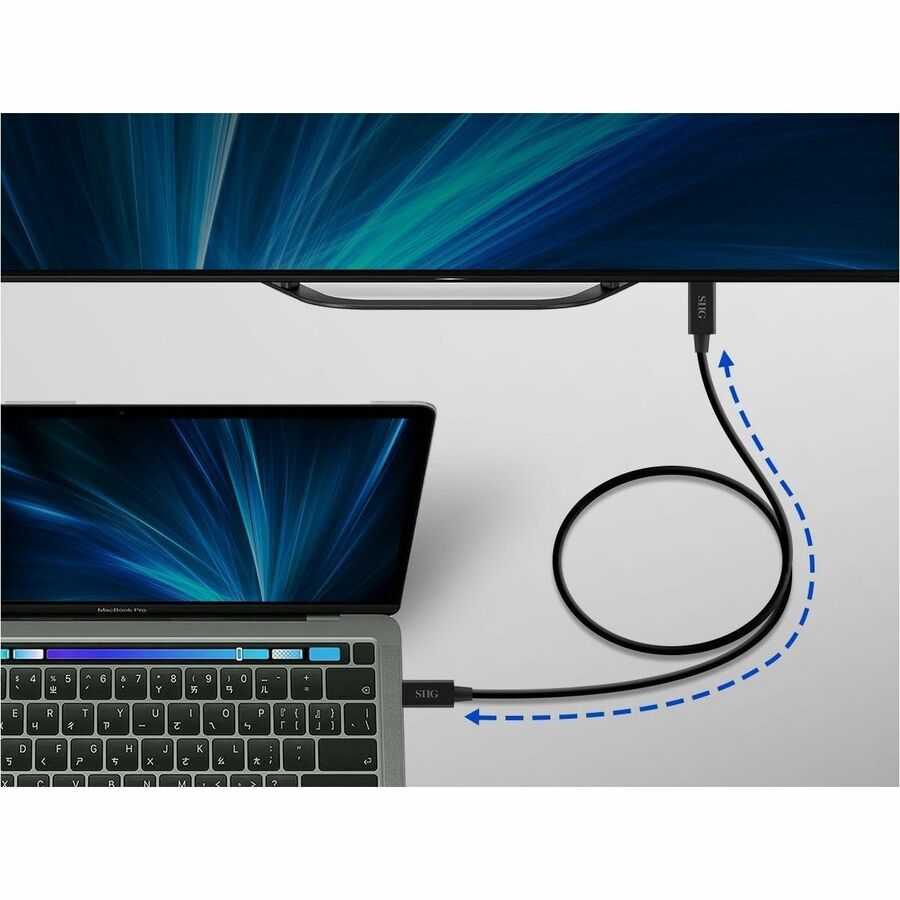 SIIG Thunderbolt 4 Cable 2.3ft (0.7M) - 8K@60Hz Display - 40Gbps Data Transfer - Up to 240W Charging - Intel Thunderbolt Certified CB-TB0211-S1