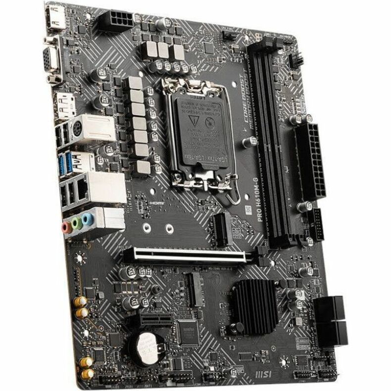 MSI PRO H610M-G Desktop Motherboard - Intel H610 Chipset - Socket LGA-1700 - Micro ATX PRO H610M-G