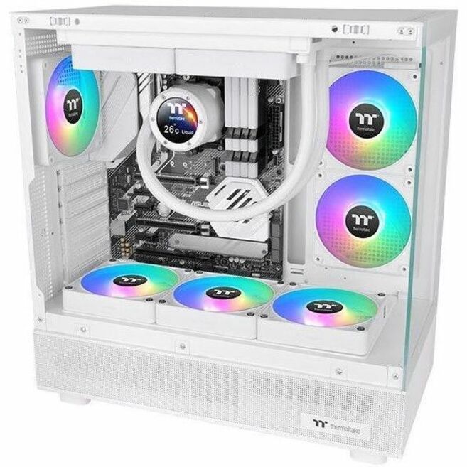Thermaltake CT140 EX ARGB Sync PC Cooling Fan White (3-Fan Pack) - 3 Pack CL-F191-PL14SW-A