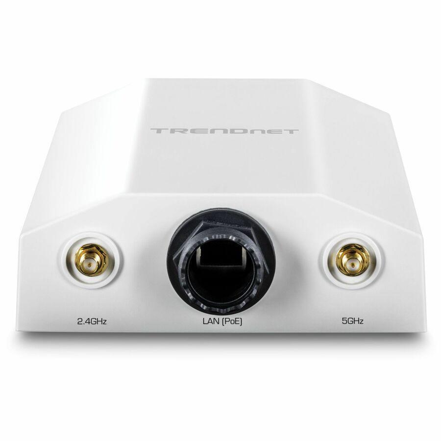 TRENDnet 5 dBi WiFi 6 AX1800 Outdoor PoE+ Omni Directional Access Point, TEW-941APBO, Point-to-Point and Point-to-Multi-Point Bridge, IP67 Weather Rated Housing, PoE+ Powered, White TEW-941APBO