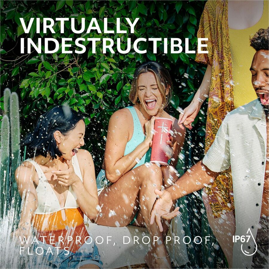 Ultimate Ears MEGABOOM 4 Portable Waterproof Bluetooth Speaker With Powerful 360-Degree Sound and Thundering Bass, Floating Speaker With 20-Hour Battery and 147ft (45m) Range, Black 984-001964