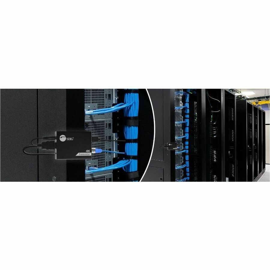 SIIG 4K HDMI USB KVM Extender over CAT6 - Up to 230 feet - Zero Latency - ESD Protection CE-H28411-S1