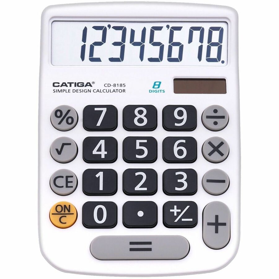 Adesso CD-8185W 8 Digits Basic Calculator (White) CD-8185W