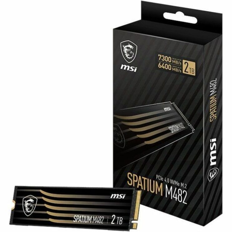 MSI SPATIUM M482 2 TB Solid State Drive - M.2 2280 Internal - PCI Express NVMe (PCI Express NVMe 4.0 x4) SM482N2TB