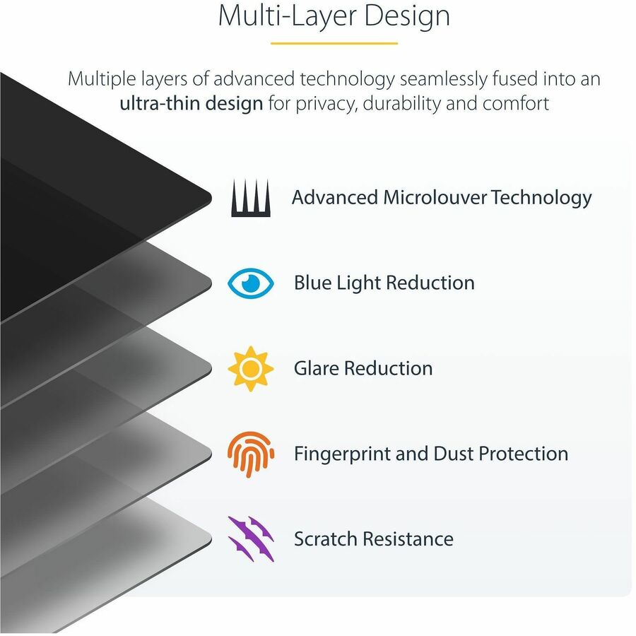 StarTech.com 4-Way Privacy Screen For 12.9-inch iPad Pro, 3rd Gen and Up, Portrait/Landscape, Touch-Enabled, +/- 30 Deg. View, Anti-Glare 129IP-PRIVACY-SCREEN