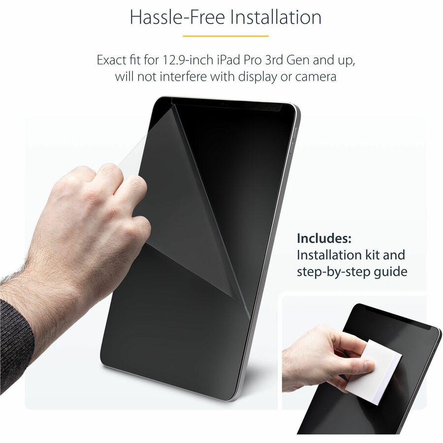 StarTech.com 4-Way Privacy Screen For 12.9-inch iPad Pro, 3rd Gen and Up, Portrait/Landscape, Touch-Enabled, +/- 30 Deg. View, Anti-Glare 129IP-PRIVACY-SCREEN