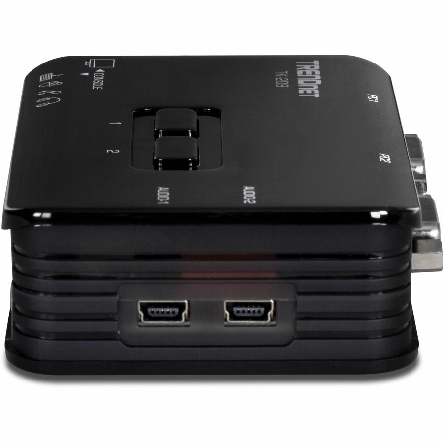 TRENDnet 2-Port USB KVM Switch and Cable Kit with Audio, Manage Two PCs, USB 1.1, Hot-Plug, Auto-Scan, Hot-Keys, Windows & Linux Compliant, TK-209K TK-209K
