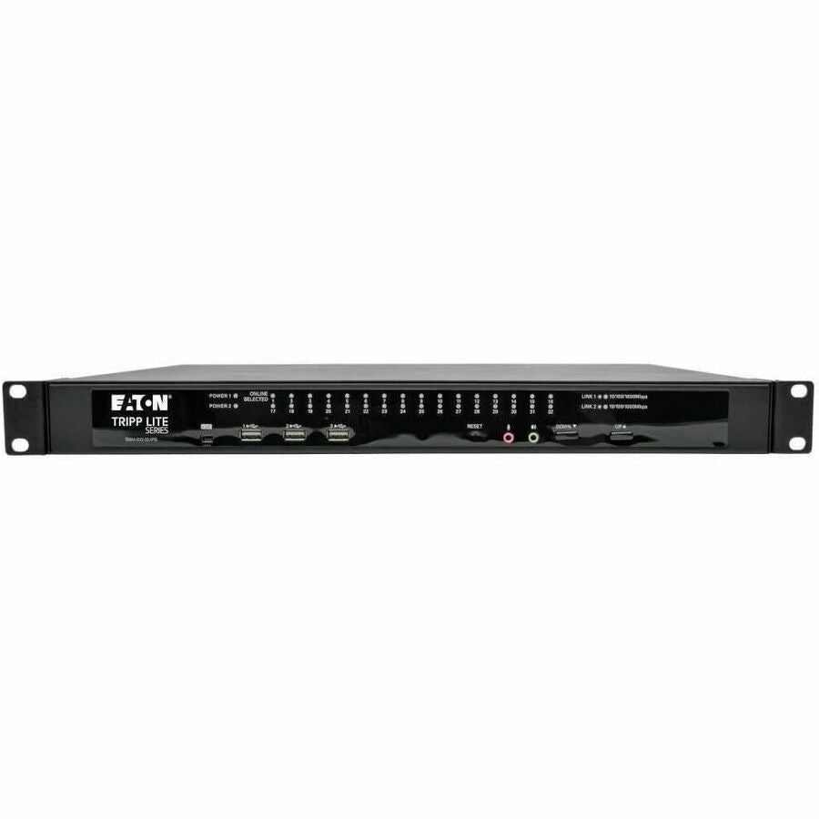 Eaton Tripp Lite Series NetDirector 32-Port Cat5 KVM over IP Switch - Virtual Media, 2 Remote + 1 Local User, 1U Rack-Mount, TAA B064-032-02-IPG
