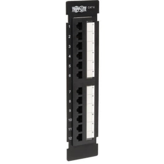 Tripp Lite by Eaton 12-Port Cat6/Cat5 Wall-Mount Vertical 110 Patch Panel, TAA N250-012