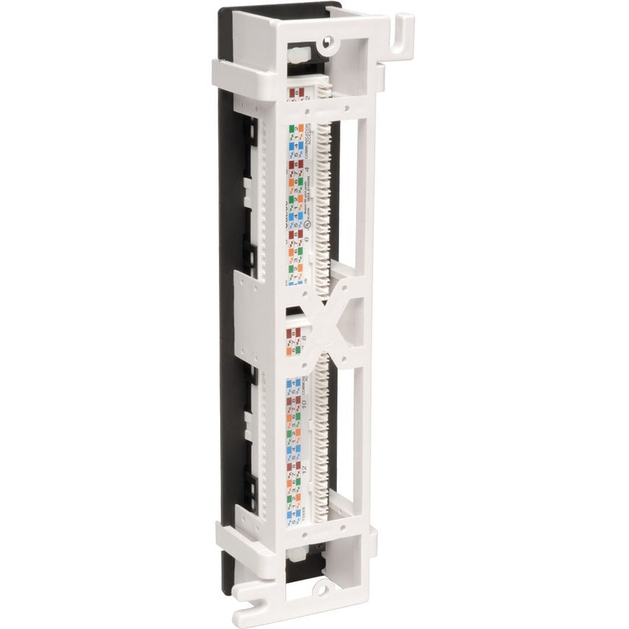 Tripp Lite by Eaton 12-Port Cat6/Cat5 Wall-Mount Vertical 110 Patch Panel, TAA N250-012